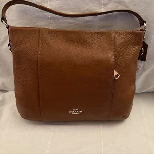 COACH ISABELLE SHOULDER BAG. COLOR: COGNAC